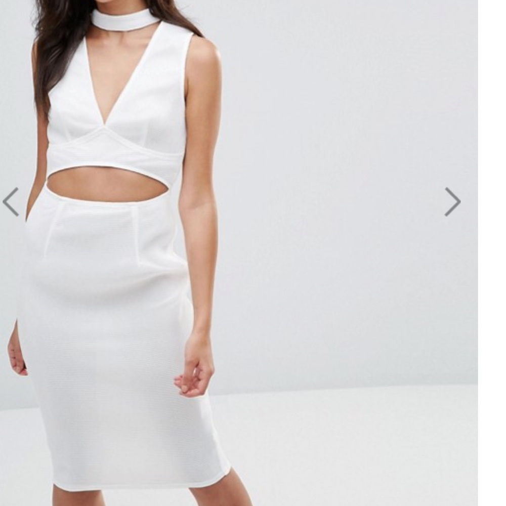 Girl In Mind Liana Mesh Cut Out Choker Dress